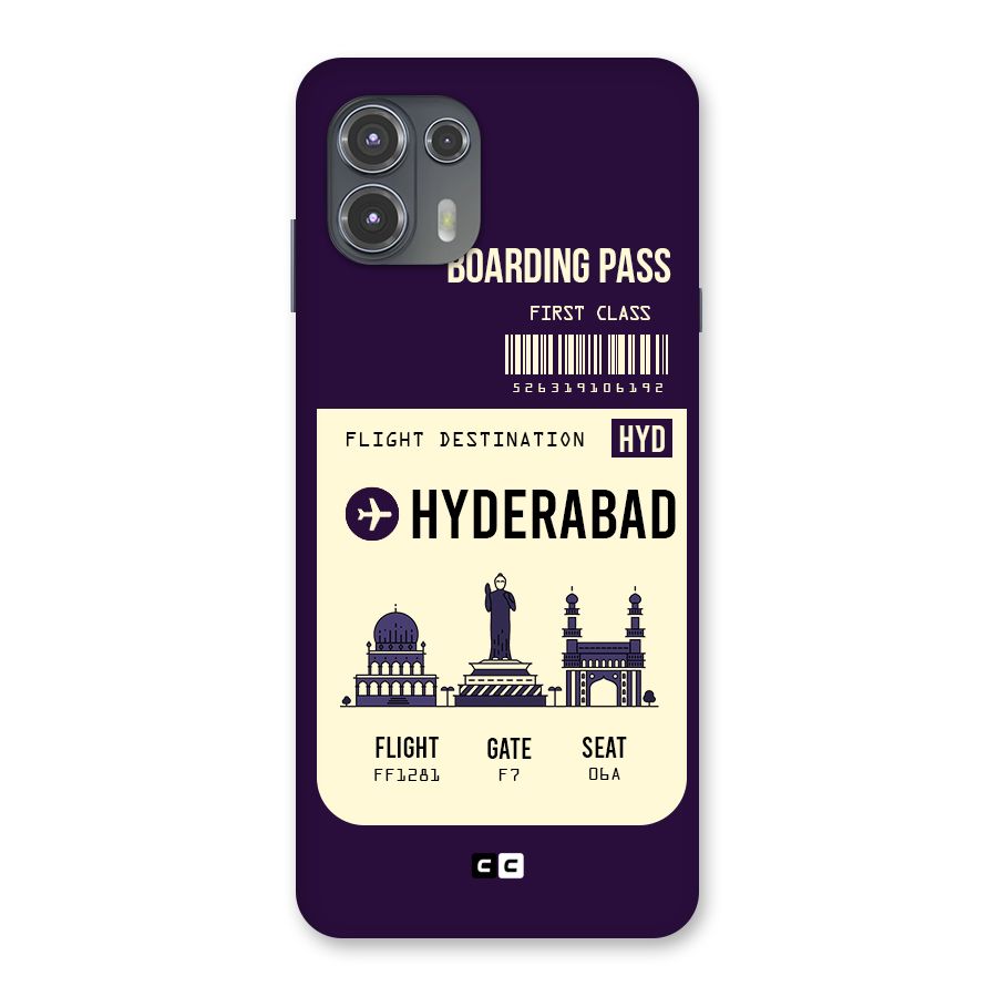 Hyderabad Boarding Pass Back Case for Motorola Edge 20 Fusion