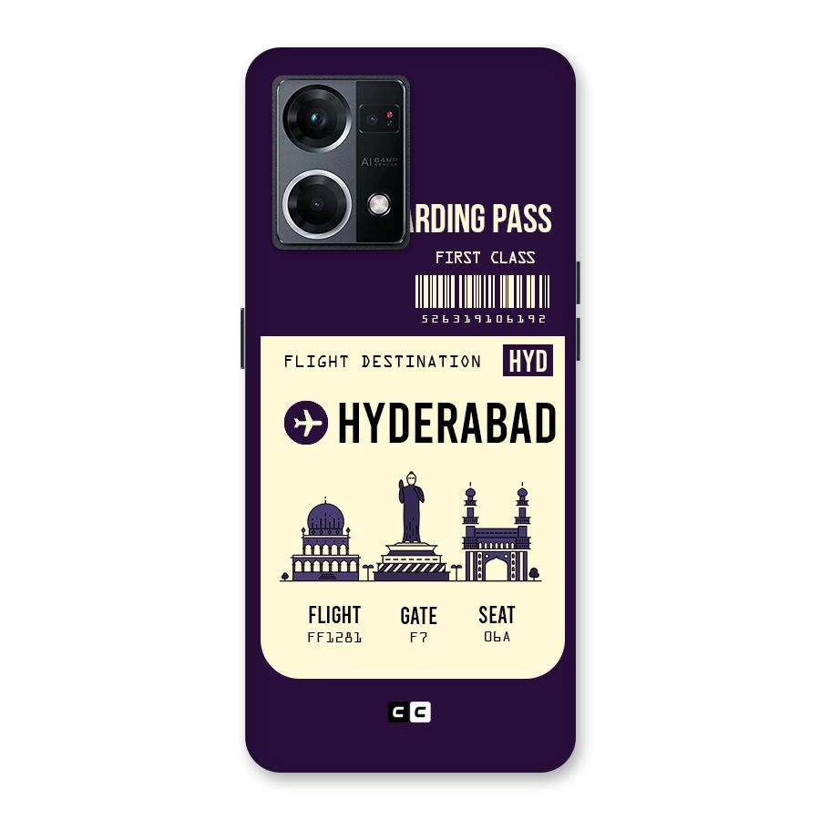 Hyderabad Boarding Pass Glass Back Case for Oppo F21 Pro 5G