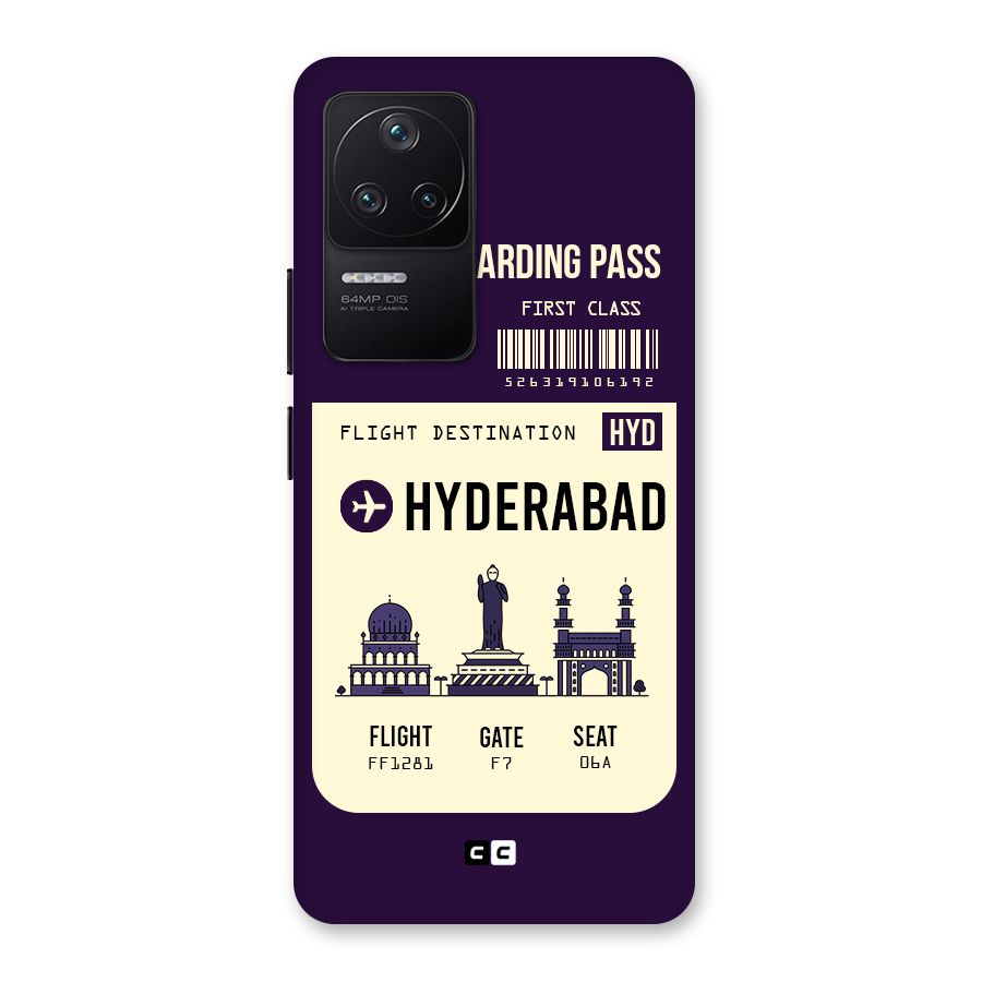 Hyderabad Boarding Pass Back Case for Poco F4 5G