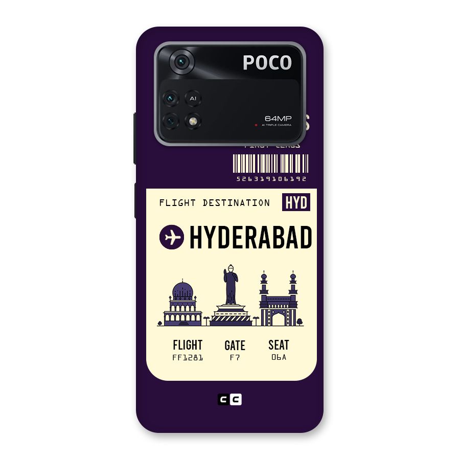 Hyderabad Boarding Pass Back Case for Poco M4 Pro 4G