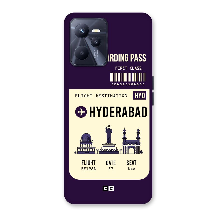 Hyderabad Boarding Pass Back Case for Realme C35