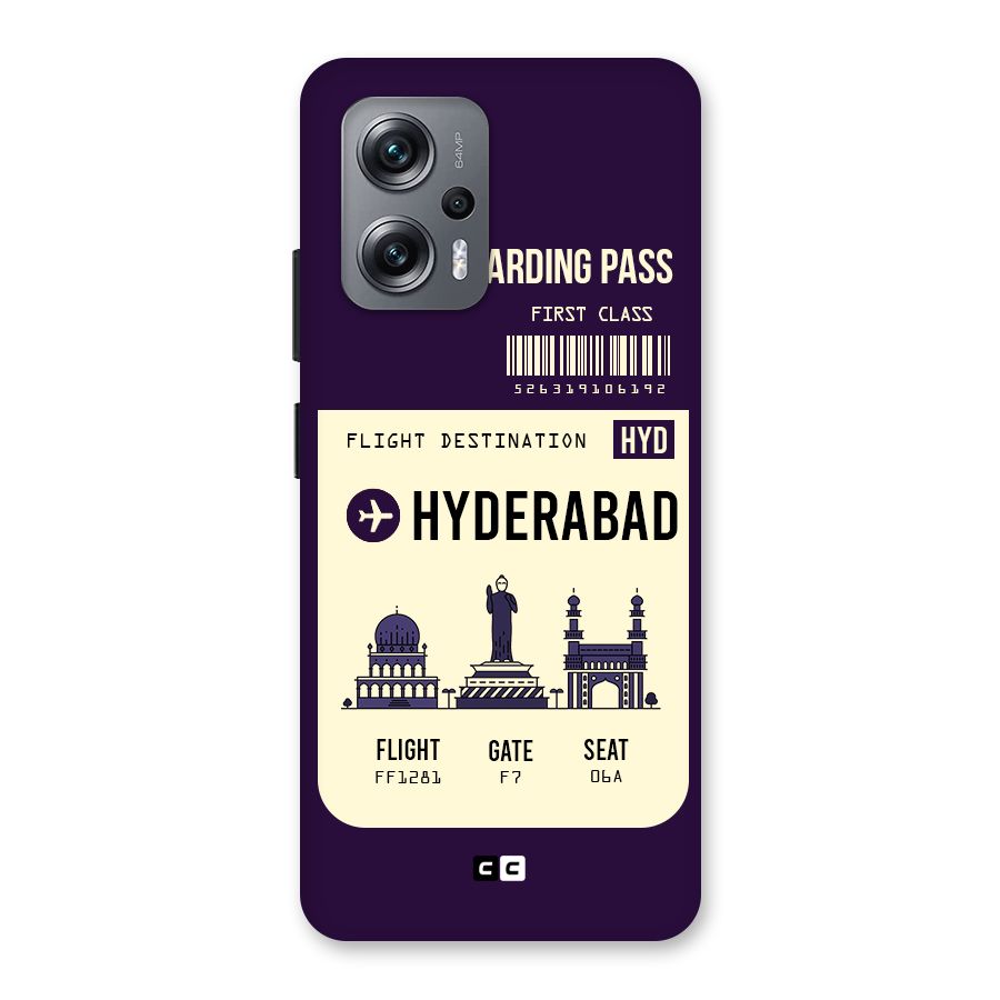 Hyderabad Boarding Pass Back Case for Redmi K50i