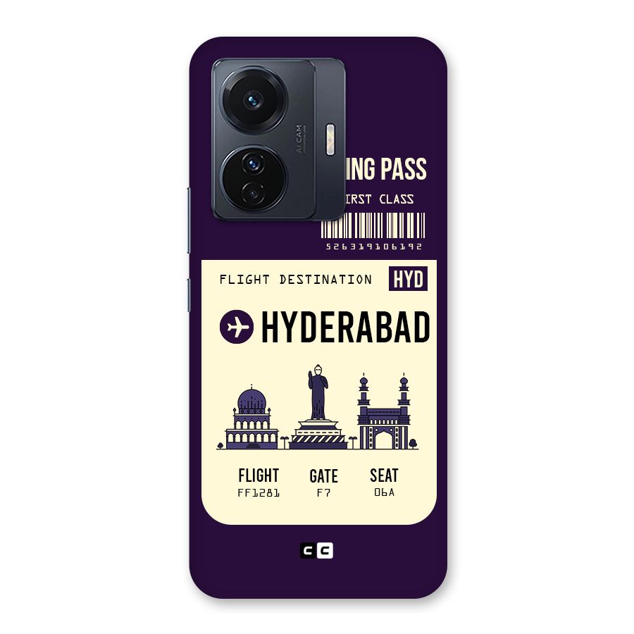 Hyderabad Boarding Pass Back Case for Vivo T1 Pro