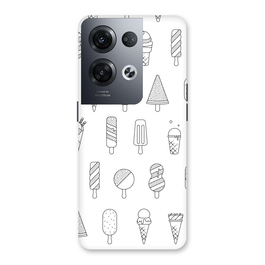 Ice Cream Lines Back Case for Oppo Reno8 Pro 5G
