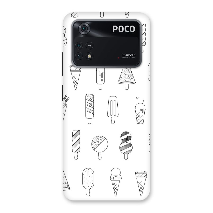 Ice Cream Lines Back Case for Poco M4 Pro 4G