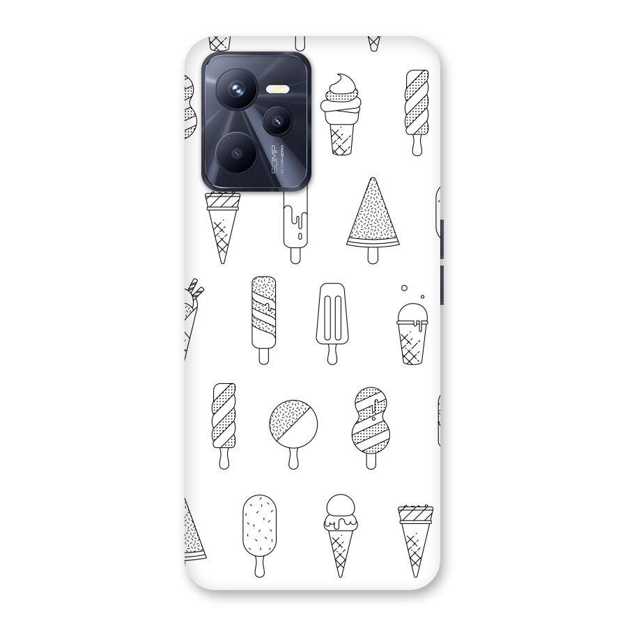 Ice Cream Lines Back Case for Realme C35