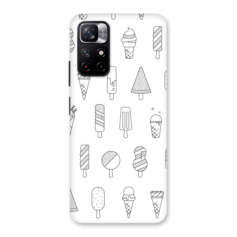 Ice Cream Lines Back Case for Redmi Note 11T 5G