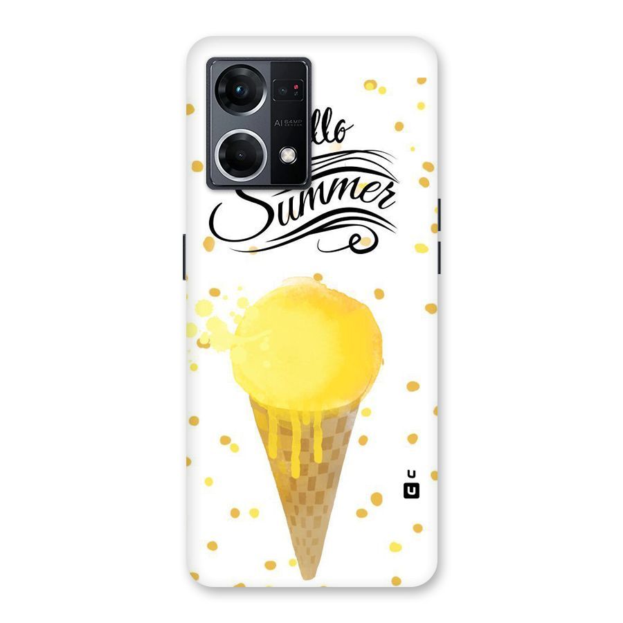 Ice Cream Summer Glass Back Case for Oppo F21 Pro 5G