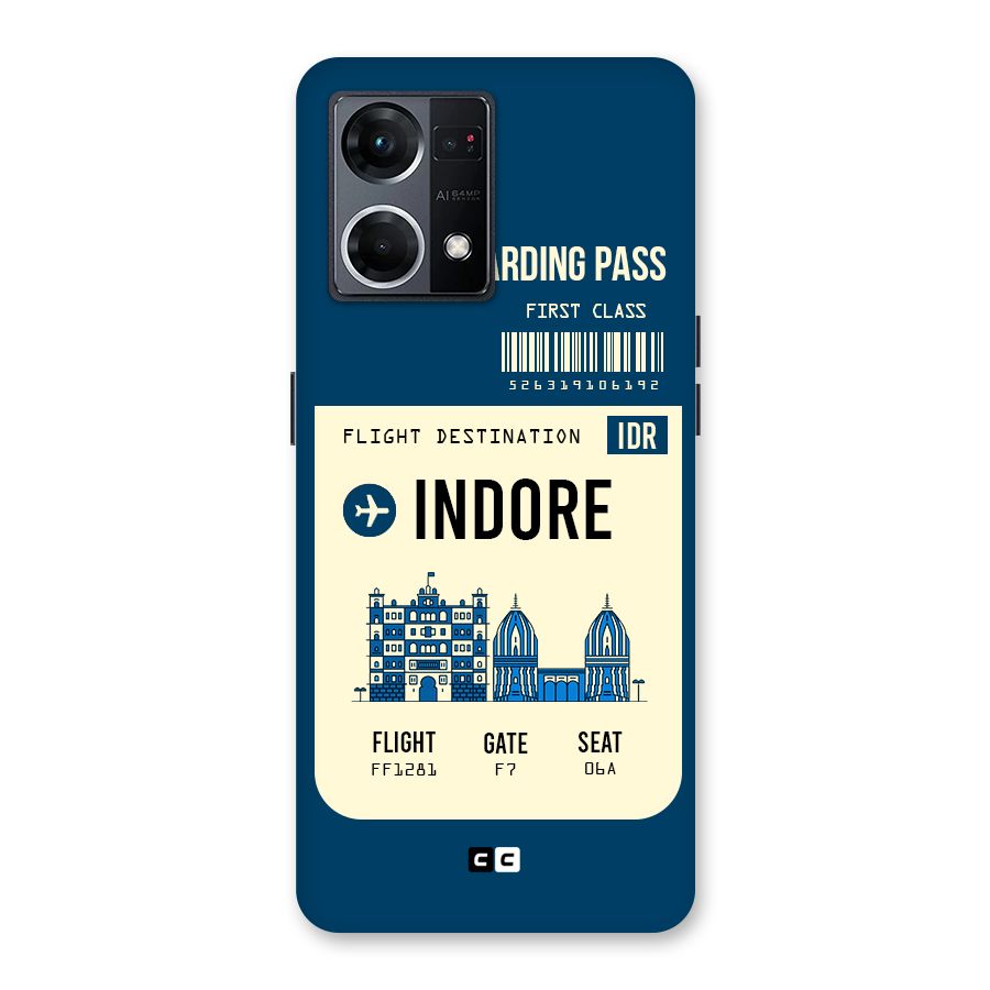 Indore Boarding Pass Glass Back Case for Oppo F21 Pro 5G