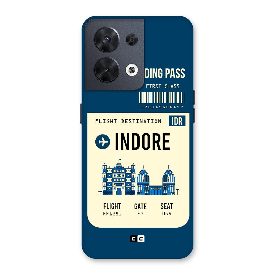 Indore Boarding Pass Back Case for Oppo Reno8 5G