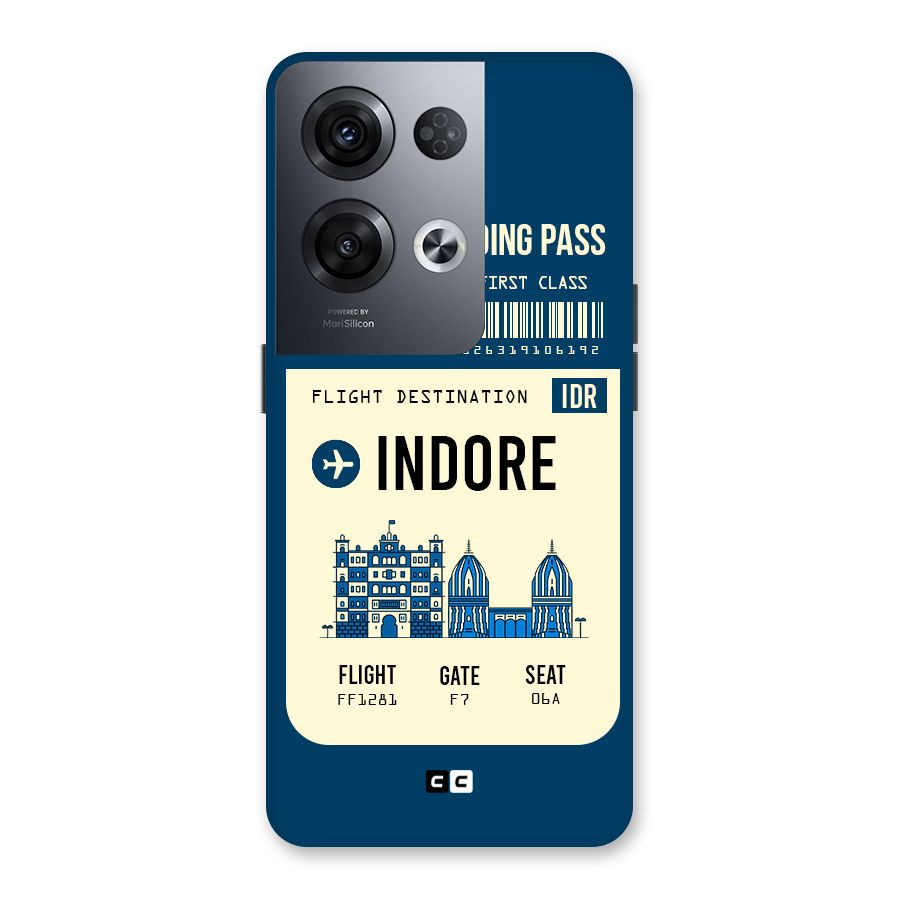 Indore Boarding Pass Back Case for Oppo Reno8 Pro 5G