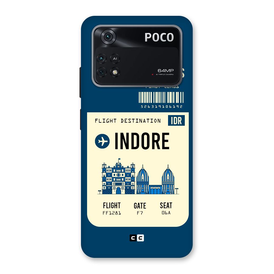 Indore Boarding Pass Back Case for Poco M4 Pro 4G