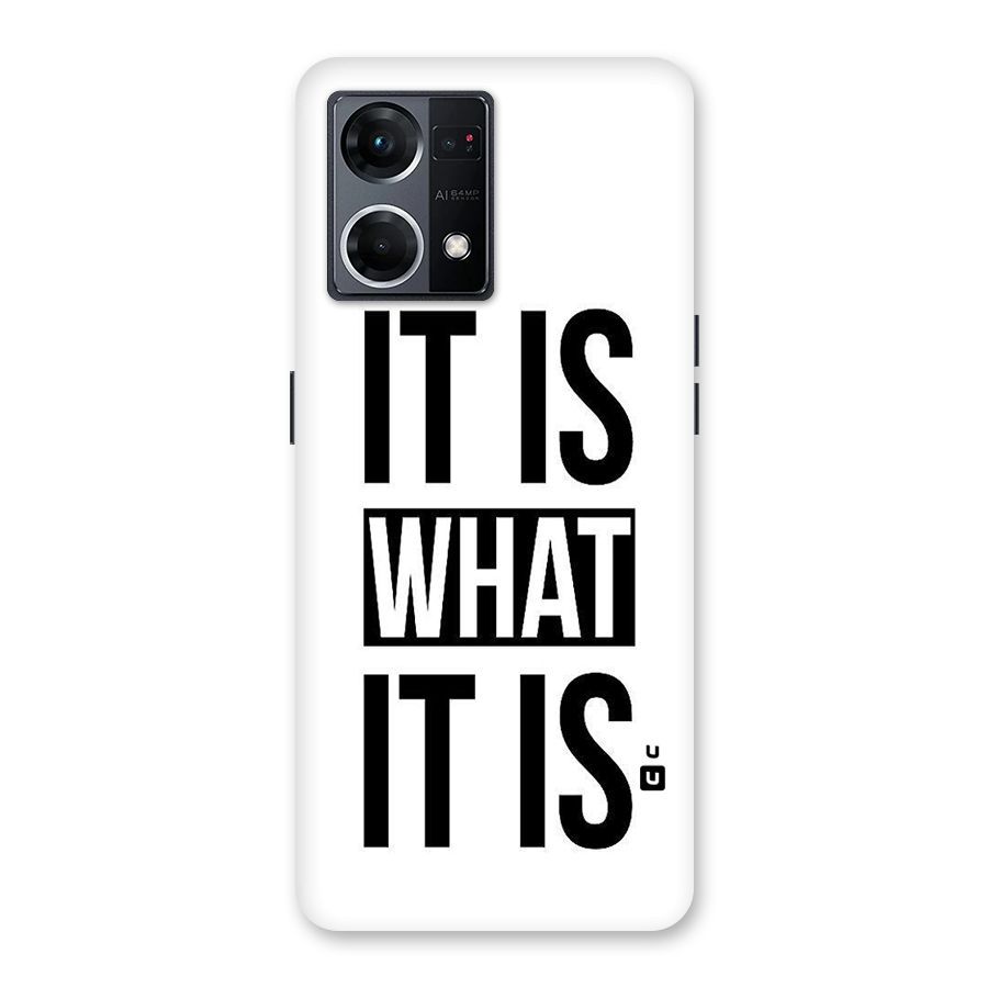 Itis What Itis Glass Back Case for Oppo F21 Pro 5G