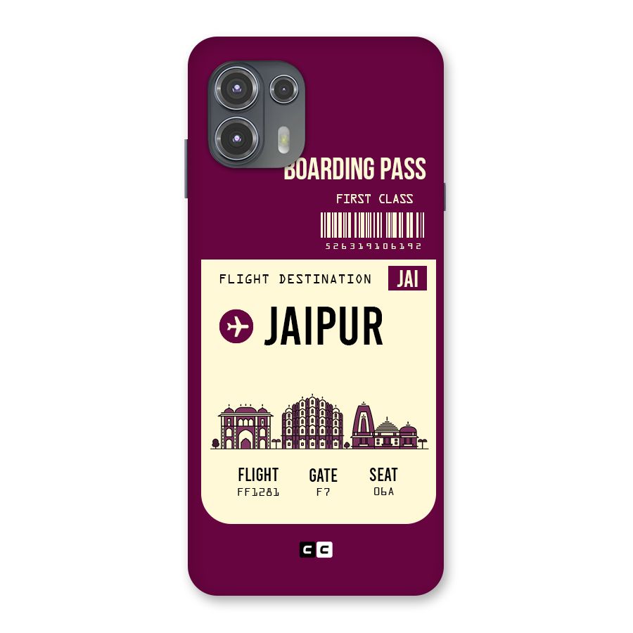 Jaipur Boarding Pass Back Case for Motorola Edge 20 Fusion