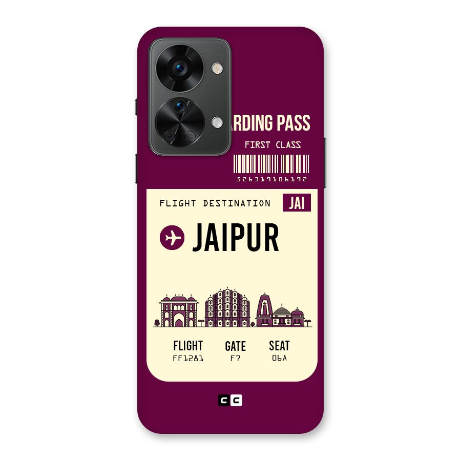 Jaipur Boarding Pass Back Case for OnePlus Nord 2T