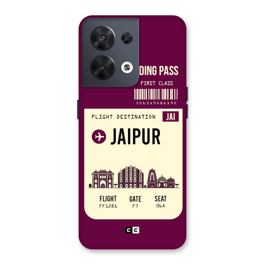 Jaipur Boarding Pass Back Case for Oppo Reno8 5G