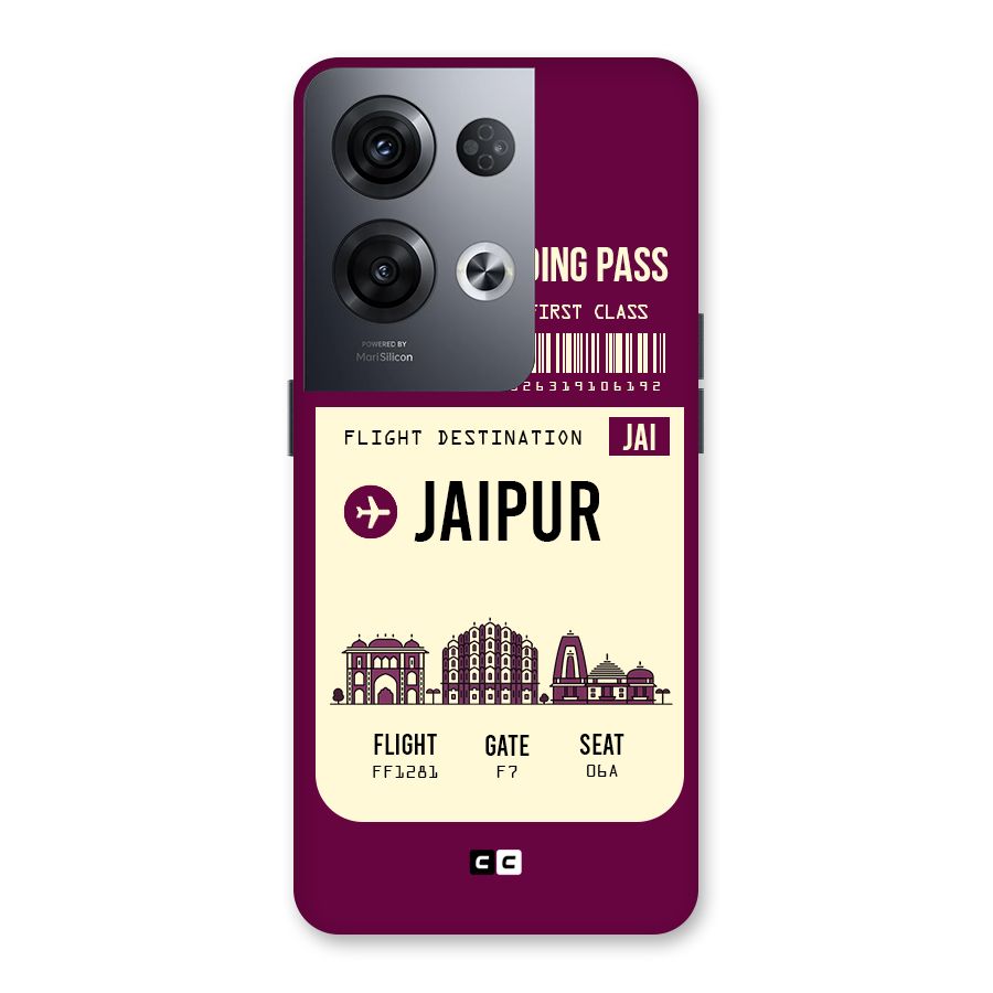 Jaipur Boarding Pass Back Case for Oppo Reno8 Pro 5G