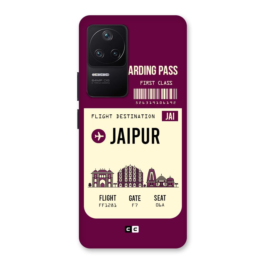 Jaipur Boarding Pass Back Case for Poco F4 5G