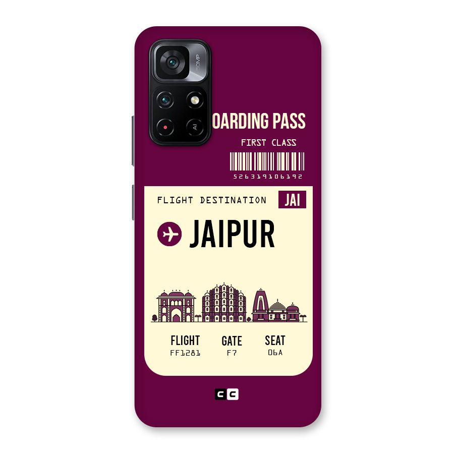 Jaipur Boarding Pass Back Case for Poco M4 Pro 5G