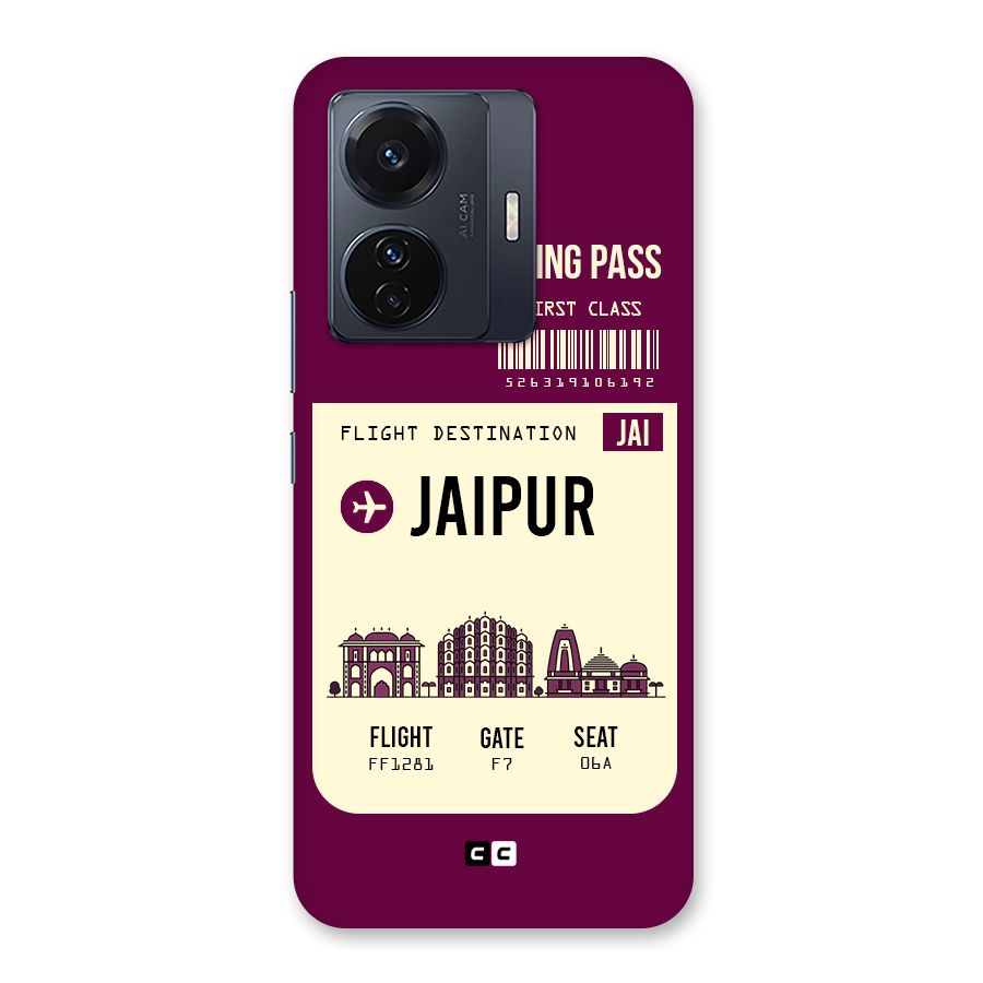 Jaipur Boarding Pass Back Case for Vivo T1 Pro