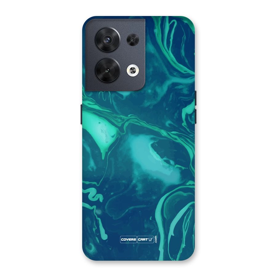 Jazzy Green Marble Texture Back Case for Oppo Reno8 5G
