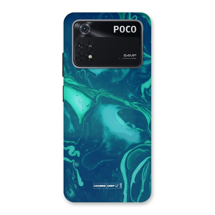Jazzy Green Marble Texture Back Case for Poco M4 Pro 4G
