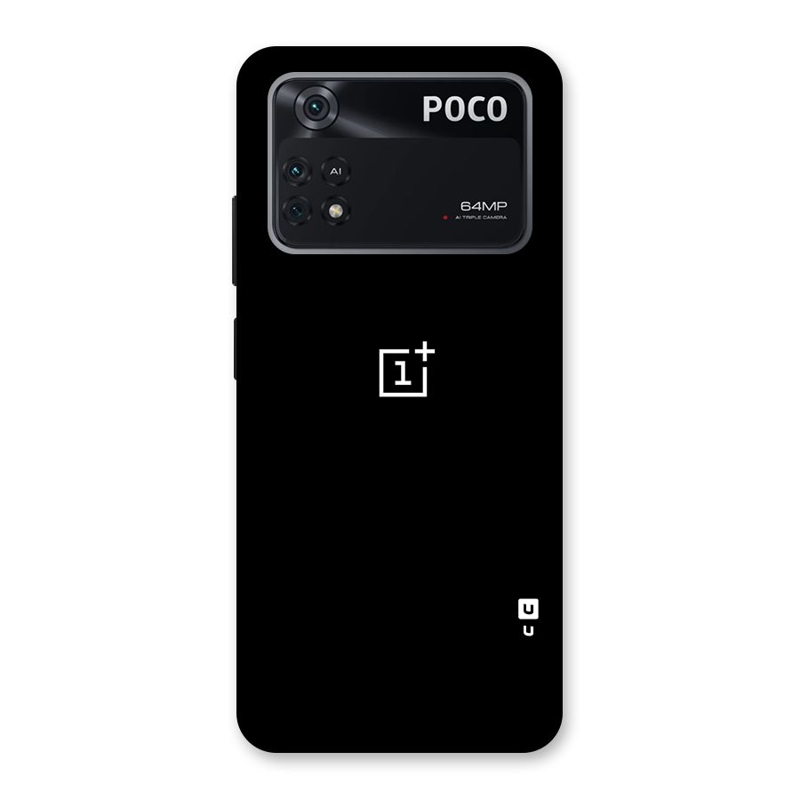 Jet Black OnePlus Special Back Case for Poco M4 Pro 4G