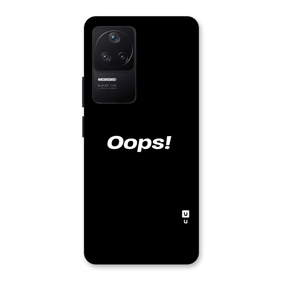 Just Oops Back Case for Poco F4 5G