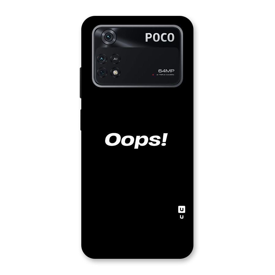Just Oops Back Case for Poco M4 Pro 4G