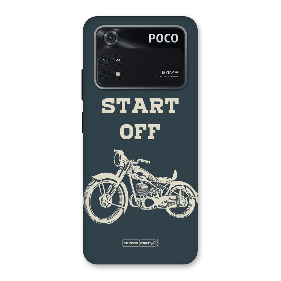 Just Start Off Back Case for Poco M4 Pro 4G