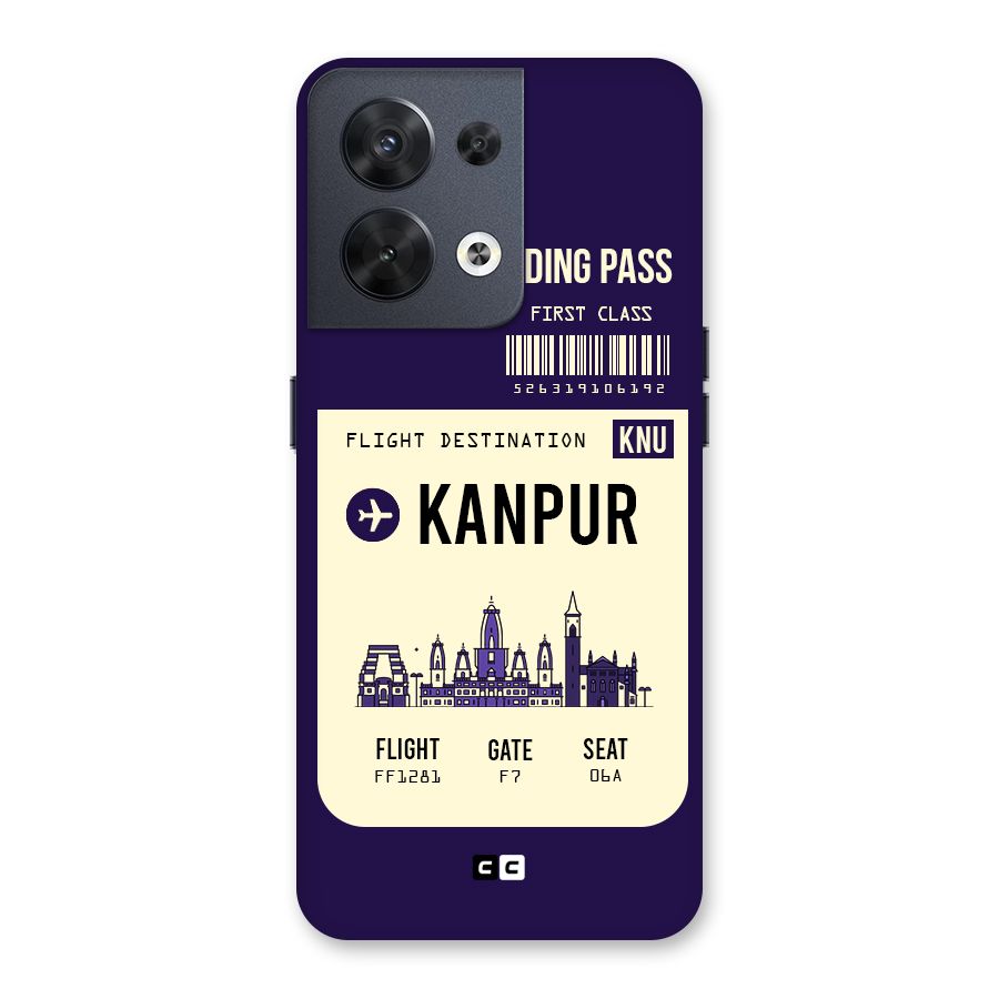 Kanpur Boarding Pass Back Case for Oppo Reno8 5G