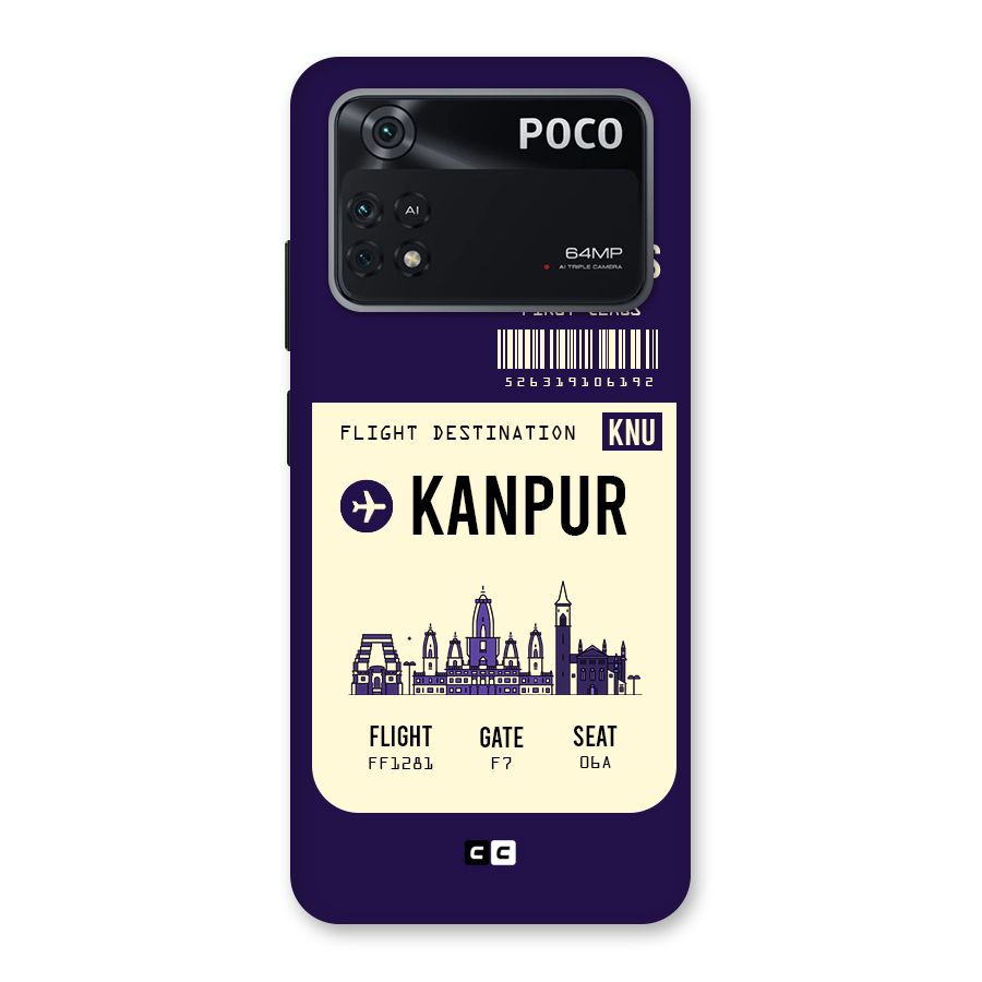 Kanpur Boarding Pass Back Case for Poco M4 Pro 4G