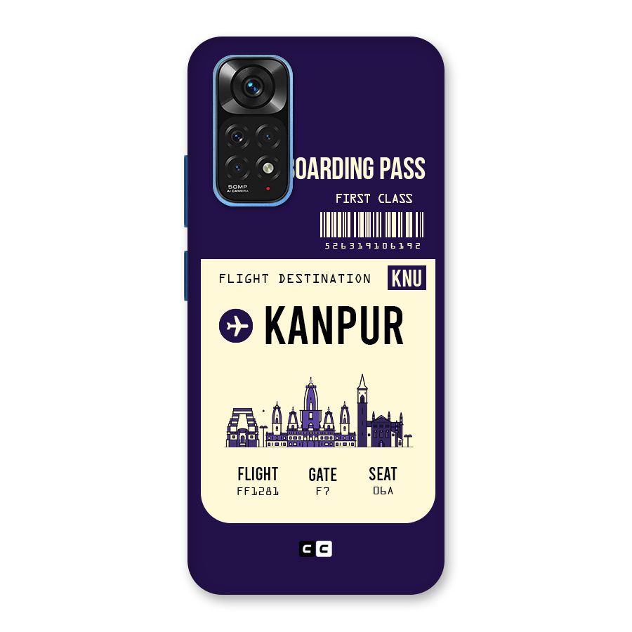 Kanpur Boarding Pass Back Case for Redmi Note 11S