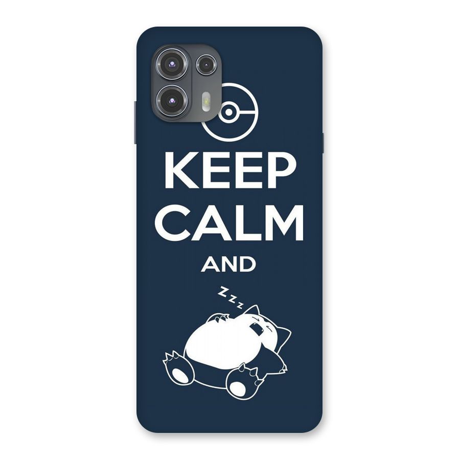 Keep Calm and Sleep Back Case for Motorola Edge 20 Fusion