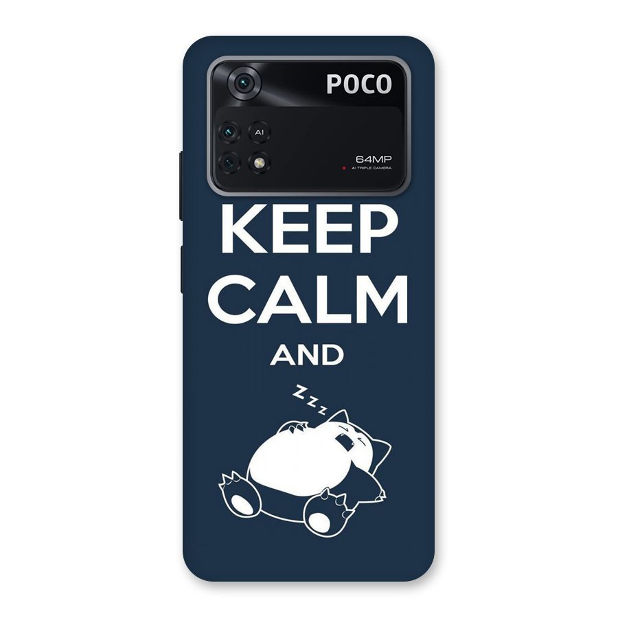 Keep Calm and Sleep Back Case for Poco M4 Pro 4G
