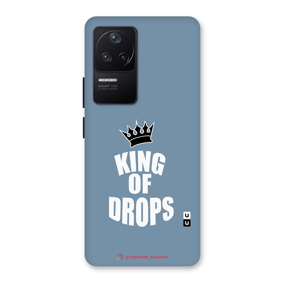 King of Drops Mustard SteelBlue Back Case for Poco F4 5G