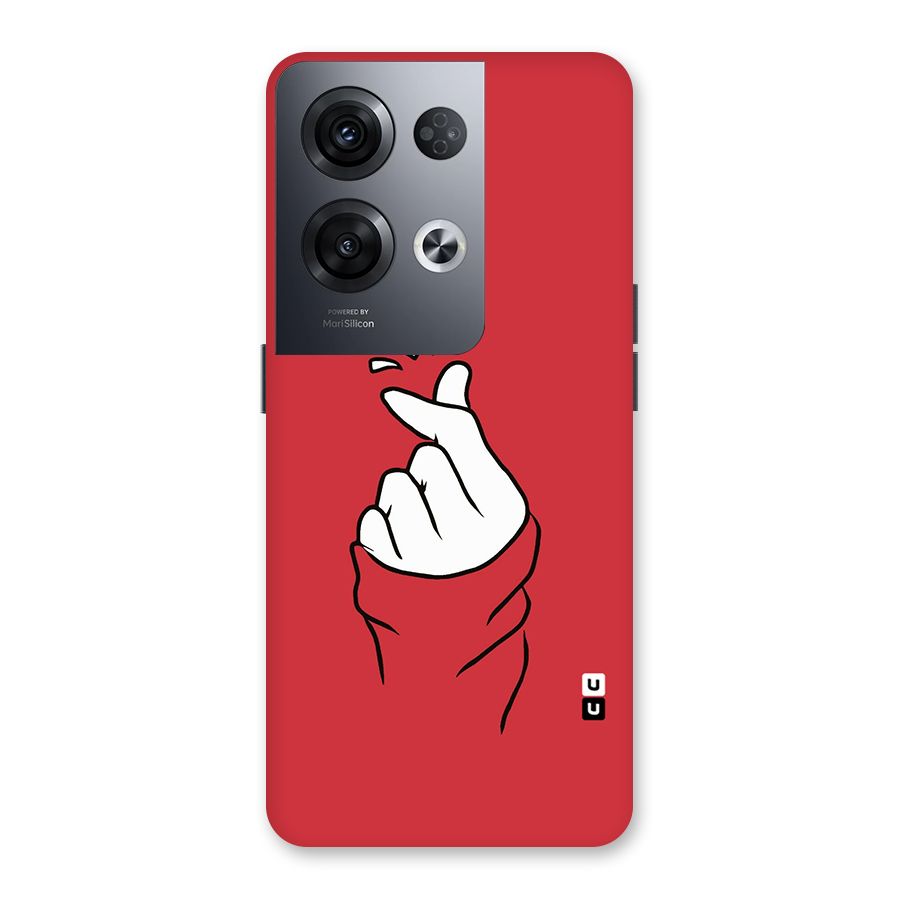 Korean Love Sign Back Case for Oppo Reno8 Pro 5G