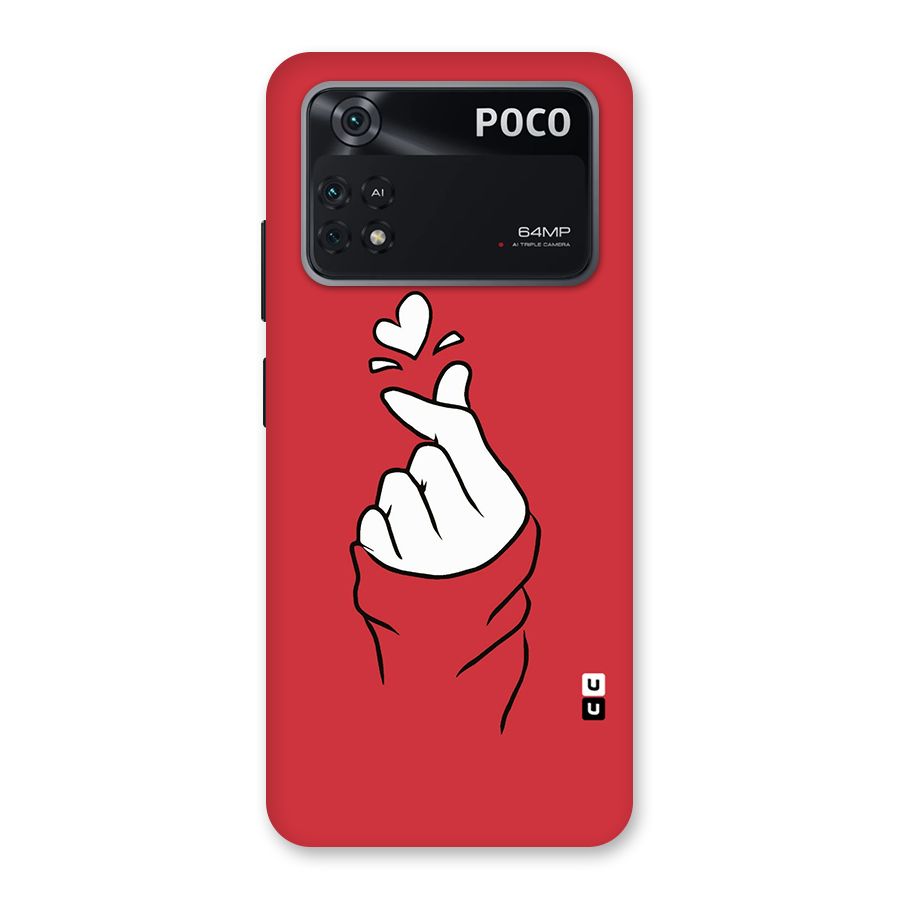 Korean Love Sign Back Case for Poco M4 Pro 4G