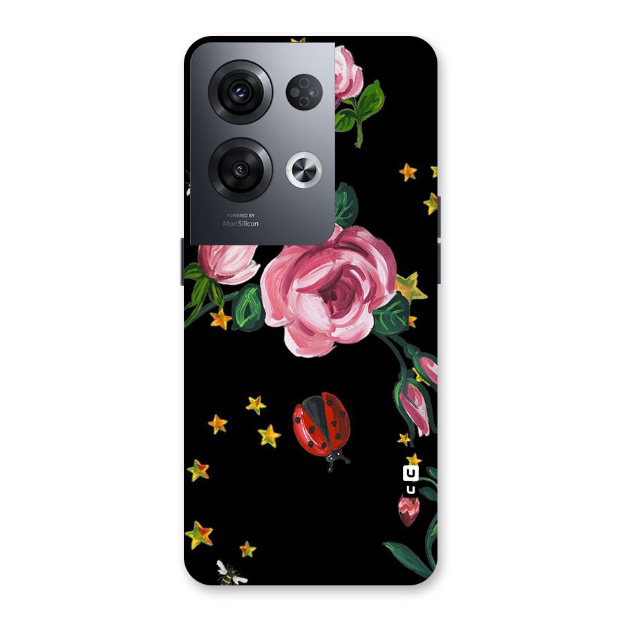 Ladybird And Floral Back Case for Oppo Reno8 Pro 5G