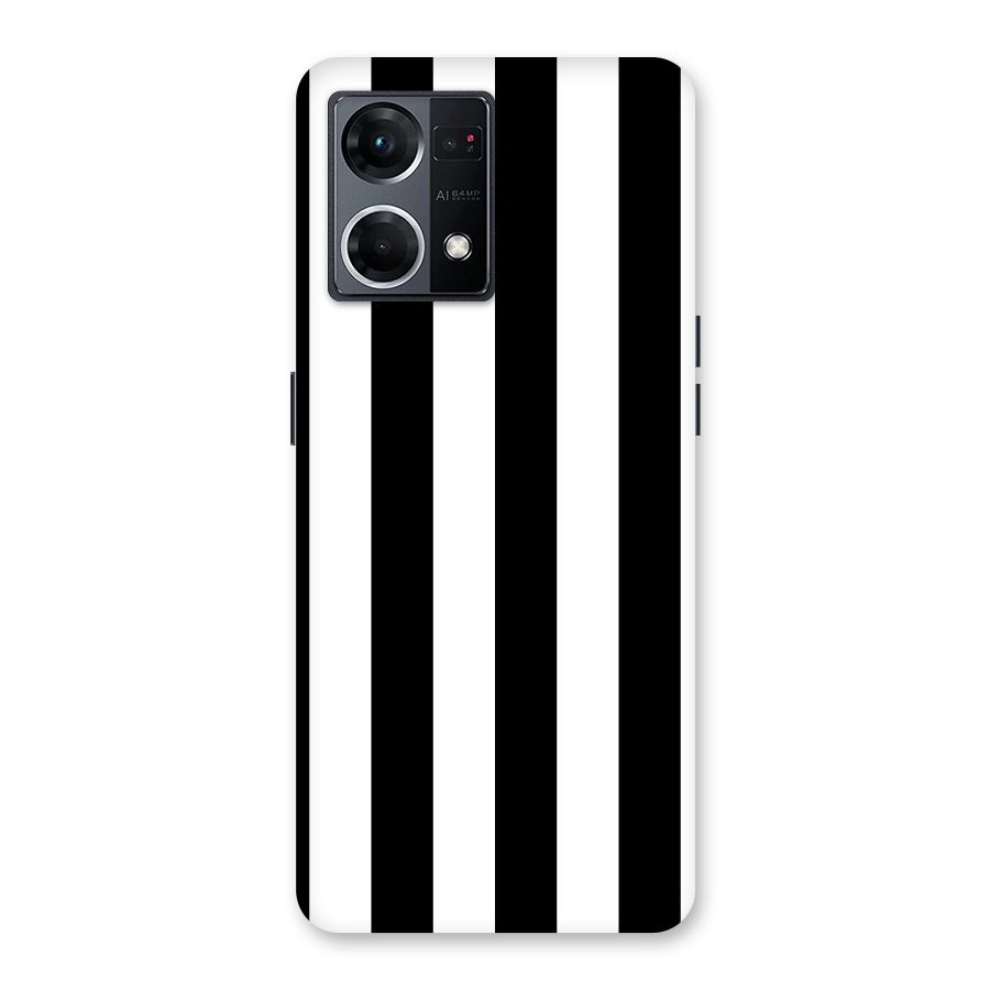 Lavish Black Stripes Glass Back Case for Oppo F21 Pro 5G