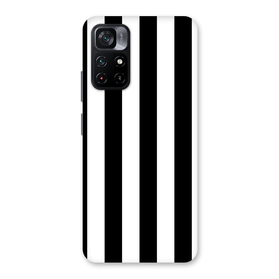 Lavish Black Stripes Back Case for Poco M4 Pro 5G
