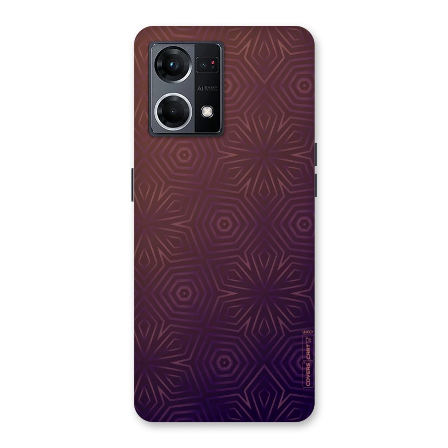 Lavish Purple Pattern Glass Back Case for Oppo F21 Pro 5G