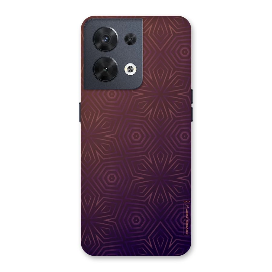 Lavish Purple Pattern Back Case for Oppo Reno8 5G