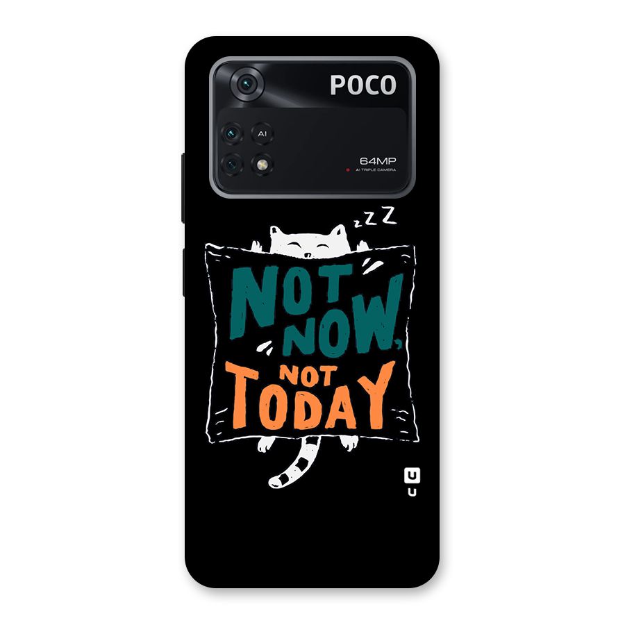 Lazy Cat Not Today Back Case for Poco M4 Pro 4G