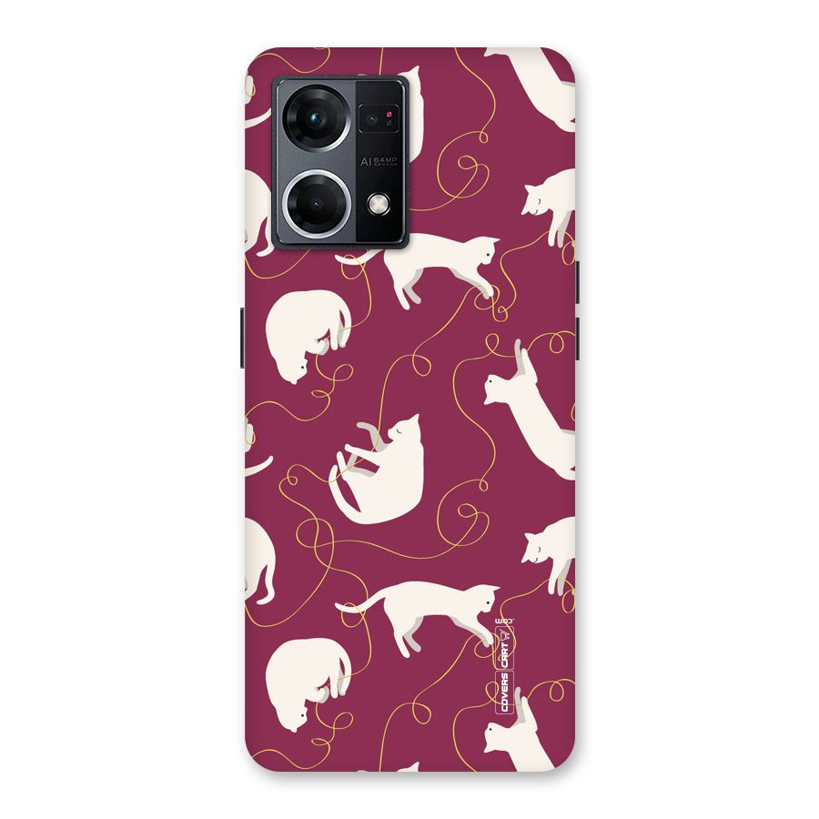 Lazy Kitty Glass Back Case for Oppo F21 Pro 5G