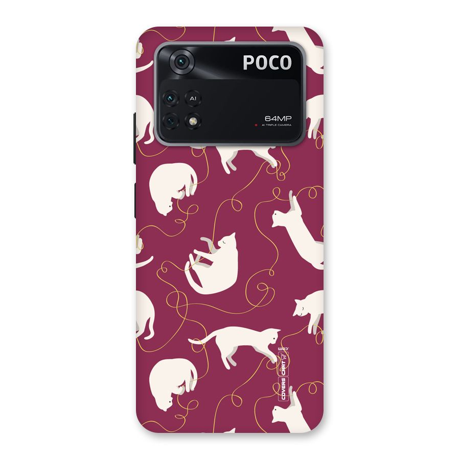 Lazy Kitty Back Case for Poco M4 Pro 4G