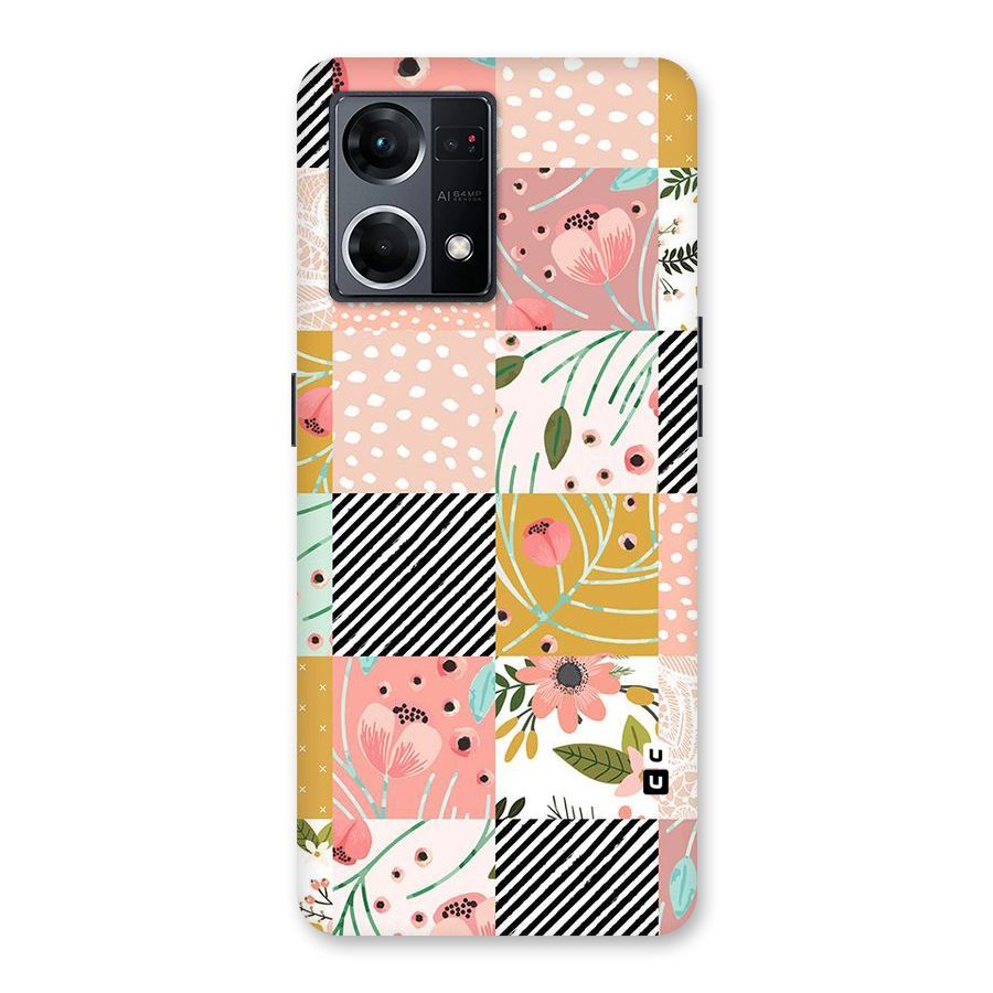 Leaf Stripe Polka Glass Back Case for Oppo F21 Pro 5G