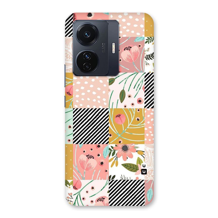Leaf Stripe Polka Back Case for Vivo T1 Pro