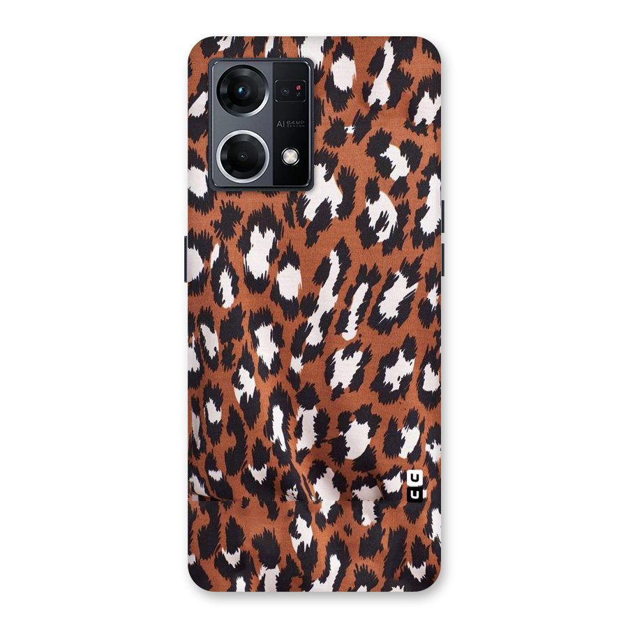 Leapord Design Glass Back Case for Oppo F21 Pro 5G