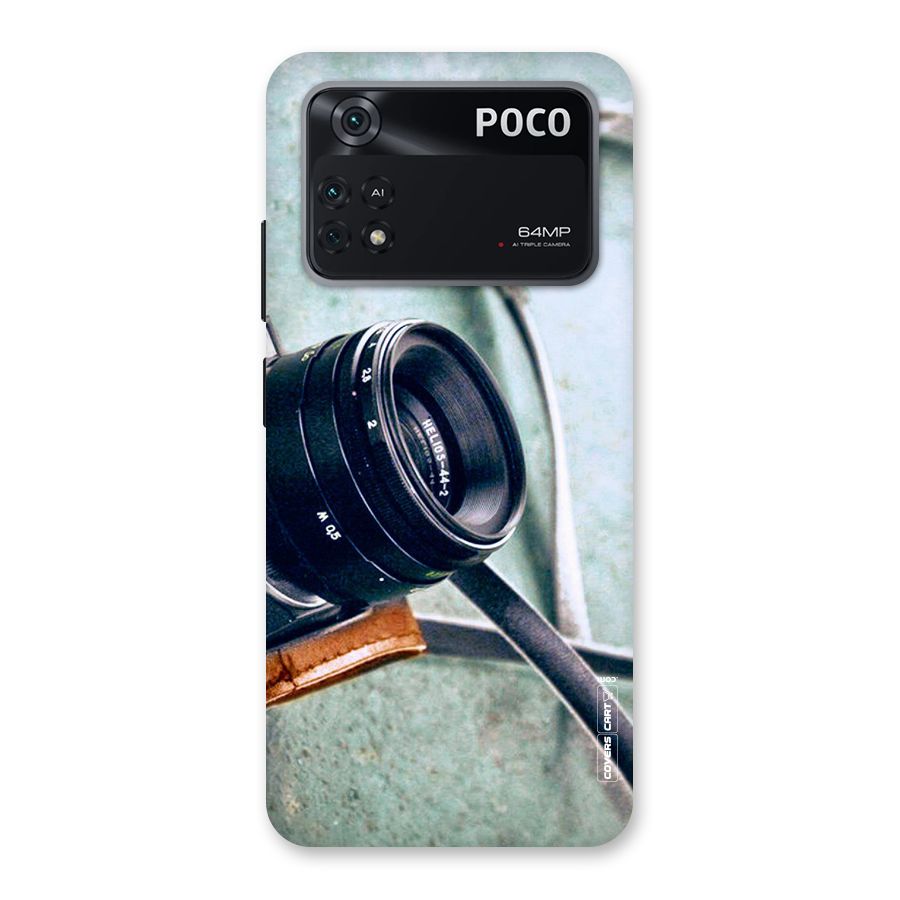 Leather Camera Lens Back Case for Poco M4 Pro 4G